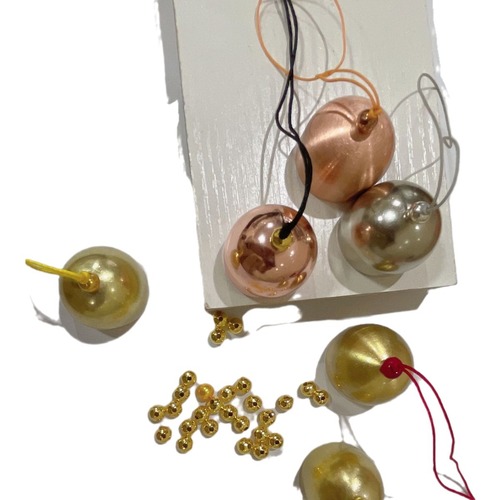 Christmas Bell Wind Chime and Copper Bell Accessories, Copper Bell Chain with Bell Hammer, Makes Sound Metal Small Bell Wind Chime DIY Materials