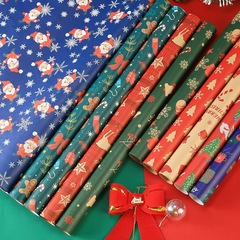 外国貿易新製品クリスマスプレゼント包装紙厚手クラフト紙現物卸売りクリスマスツリーヘラジカ礼箱包装