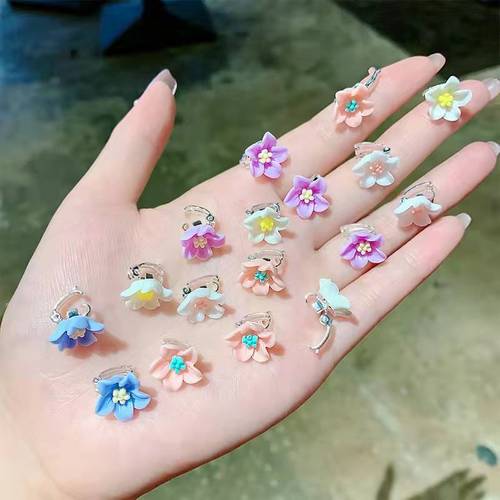 Children's hairpin pearl flower Korean version princess mini bean clip colorful hair braid new girl hairpin