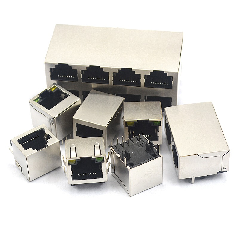 Rj45 Network Socket Network Cable Network Port Interface Connector Crystal Head Female Socket 8P8C Vertical Shielded Copper Shell Rj45 Network Socket Network Cable Network Port Interface Connector Crystal Head Female Socket 8P8C Vertical Shielded Copper Shell