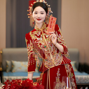 Xiuhe Wedding Dress 2025 New Model High-End Chinese Wedding Gown Slimming Classy Toast Dress with Intricate Craftsmanship