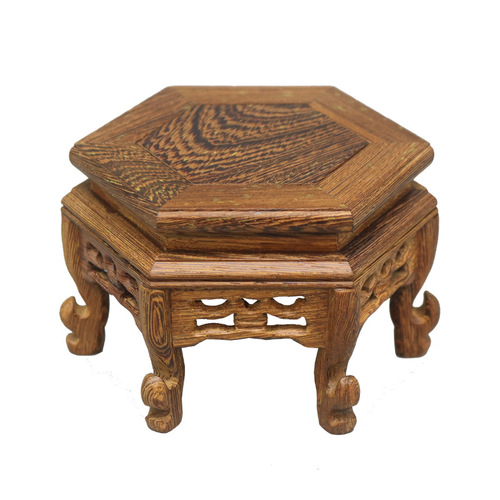 Solid Wood Base Teapot Stand, Tea Pot Display Rack, Small Iron Kettle Mat, Tea Shelf Organizer, Cup Coaster with Heat Insulation – Designed by Zhao Zhiwu