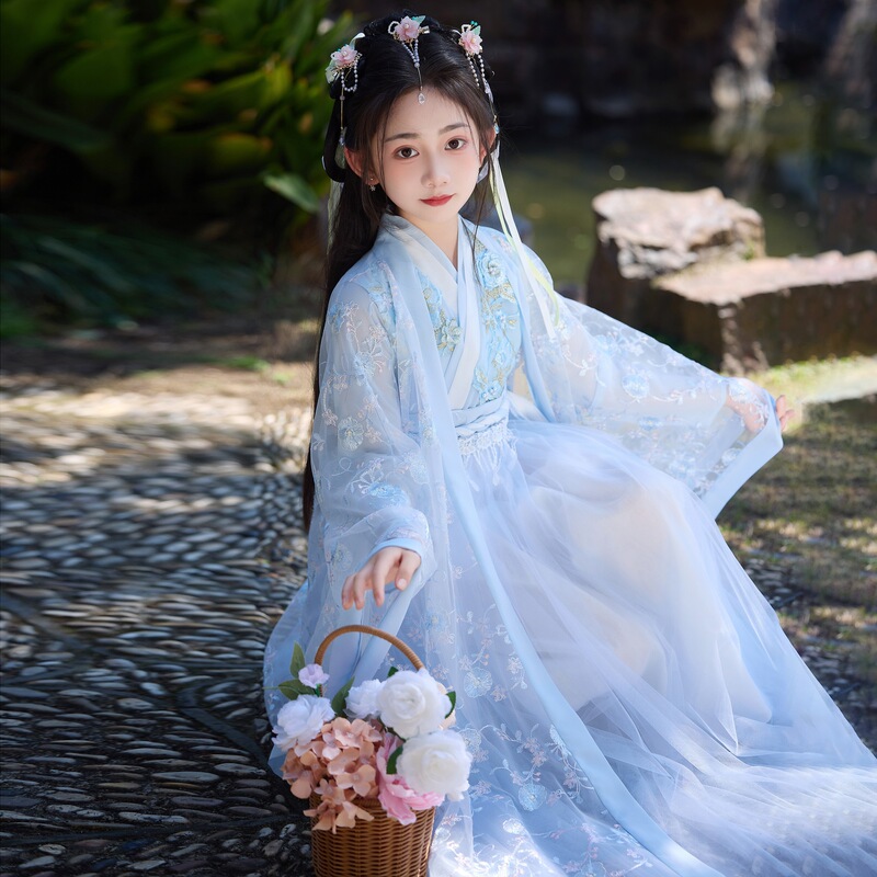 Girls' Hanfu 2026 New Summer Style Ancient Chinese Style Super Fairy-Like Daily Wearable Chinese Style Flowing Ancient Costume Performance Children's Hanfu
