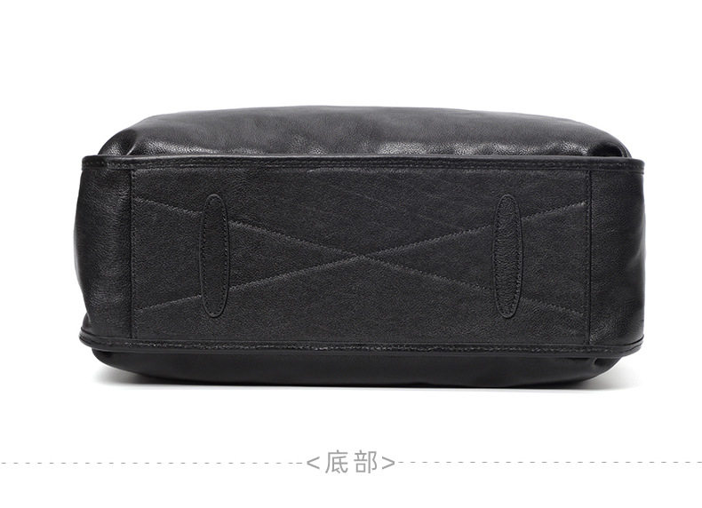 Cặp da nam cỡ lớn đựng laptop 15.6 inch, túi xách tay công sở kiêm túi du lịch bằng da bò — Da cây cao su, lót nhung cao cấp chi tiết 24