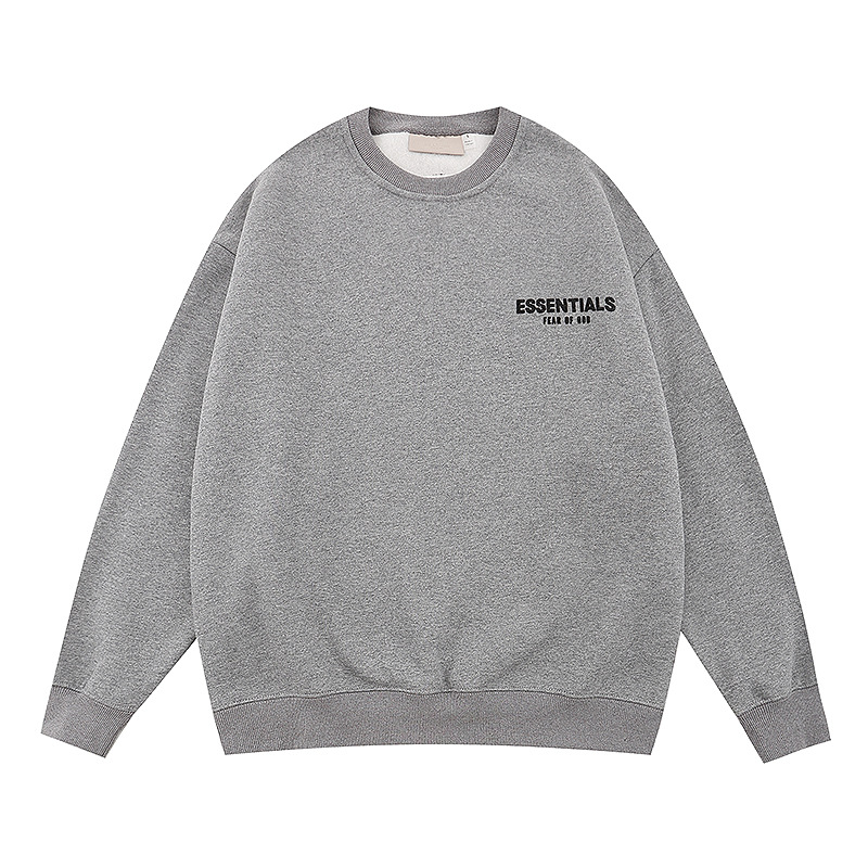 FOG ESSENTIALS letras de silicona estereoscópica hombres y mujeres americanos camisa con sudadera con sudadera con sudadera image 14