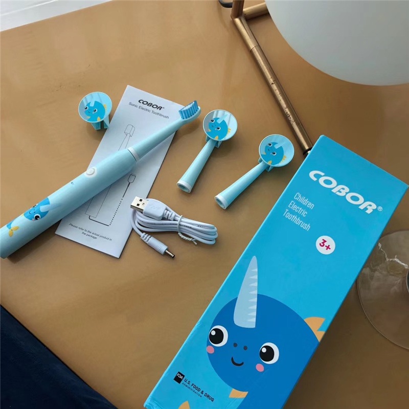 American Cobor Unicorn Kidsren's Electric Toothbrush Soft Bristles 6 Years Old and Above 7-8-10-12 Years Old Waterproof Rechargeable
