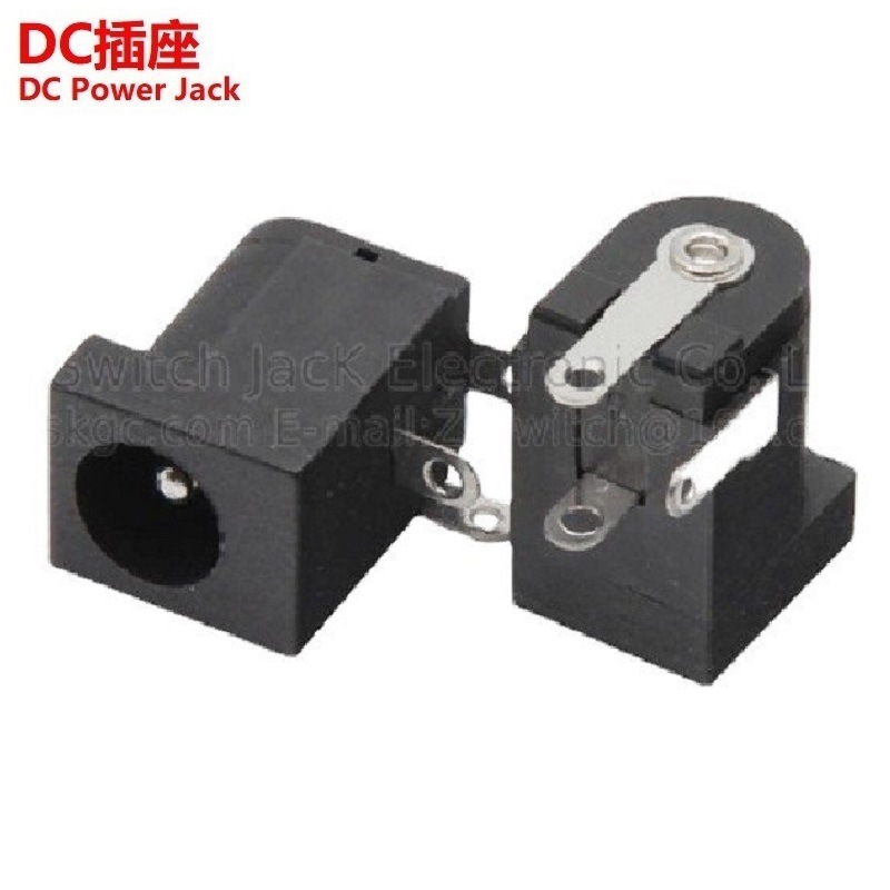 全铜DC母座耐温  耐温DC插座卧式3脚   DC电源插座3P大电流