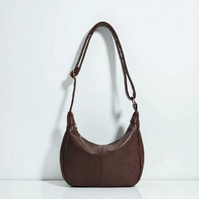 One-Shoulder Bag, Polyurethane with Genuine Leather Trim, Capacious Design, Multiple Colors
