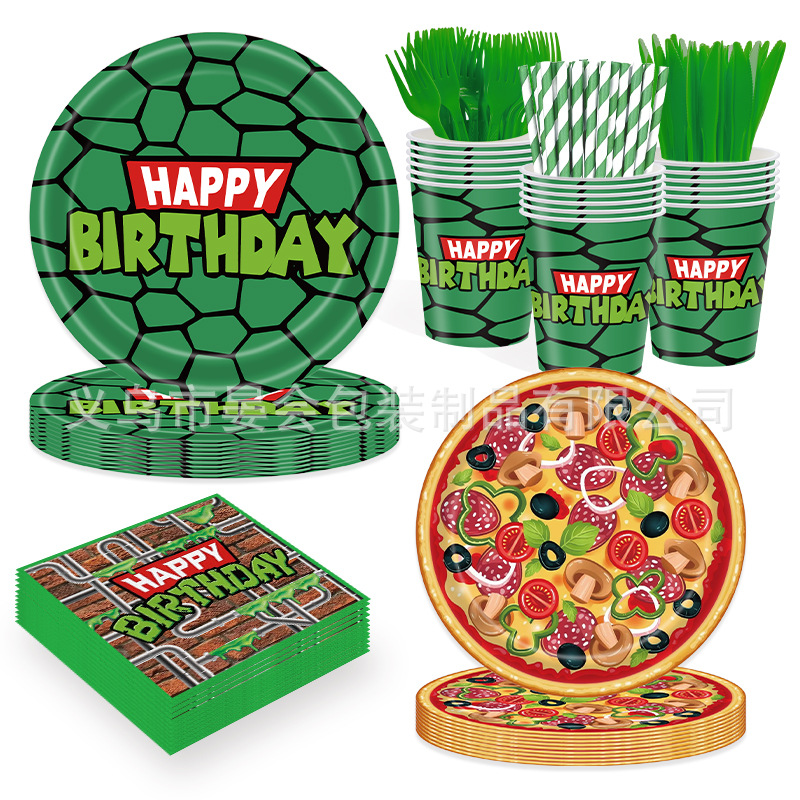 Cross Border Superhero Party Decoration Party Supplies Green Comic…