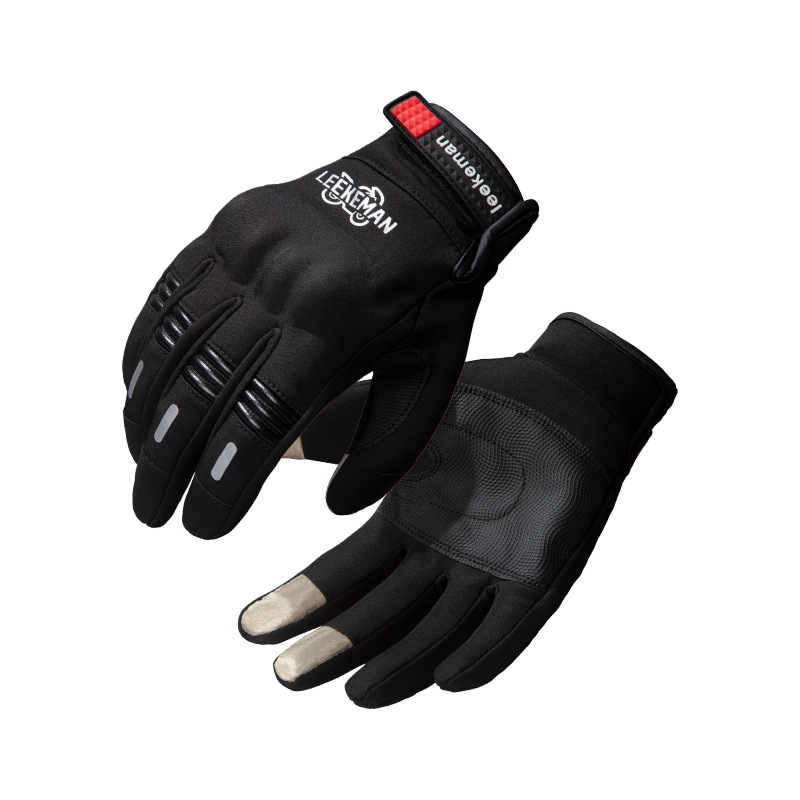 Custom motocicleta locomotora caliente al aire libre deportivo impermeable antideslizante anti-caída guantes de pantalla táctil de dedos largos para montar a prueba de frío