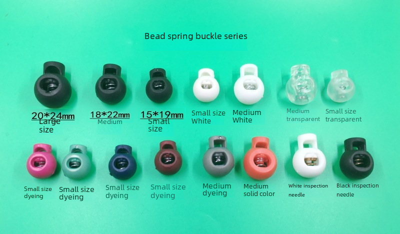 Single hole double hole black and white plastic spring buckle elastic buckle rope buckle pig nose buckle