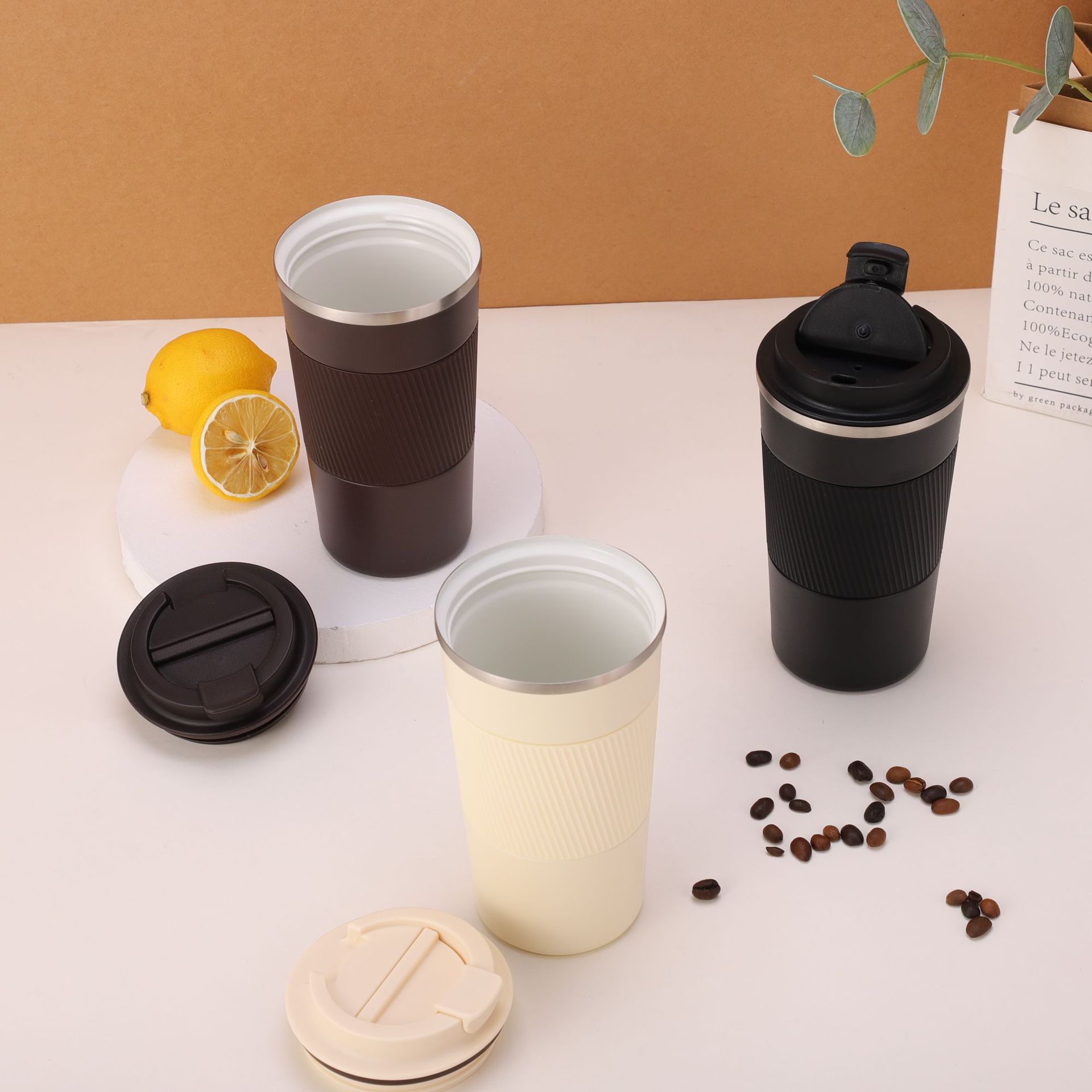 Transfronterizo Amazon al aire libre de acero inoxidable taza de vacío de acero inoxidable de negocios de América Oficina de Acompañamiento de Alta apariencia taza de agua