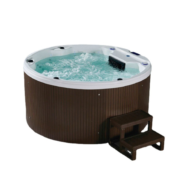 bañera acrílica piscina al aire libre termostática redonda de masaje de surf piscina de burbujas 5 personas SPA2000 * 2000m