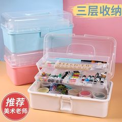 三層収納ボックス整理文房具収納ボックスデスクトップ折りたたみポータブル女の子子供玩具グーカードセット