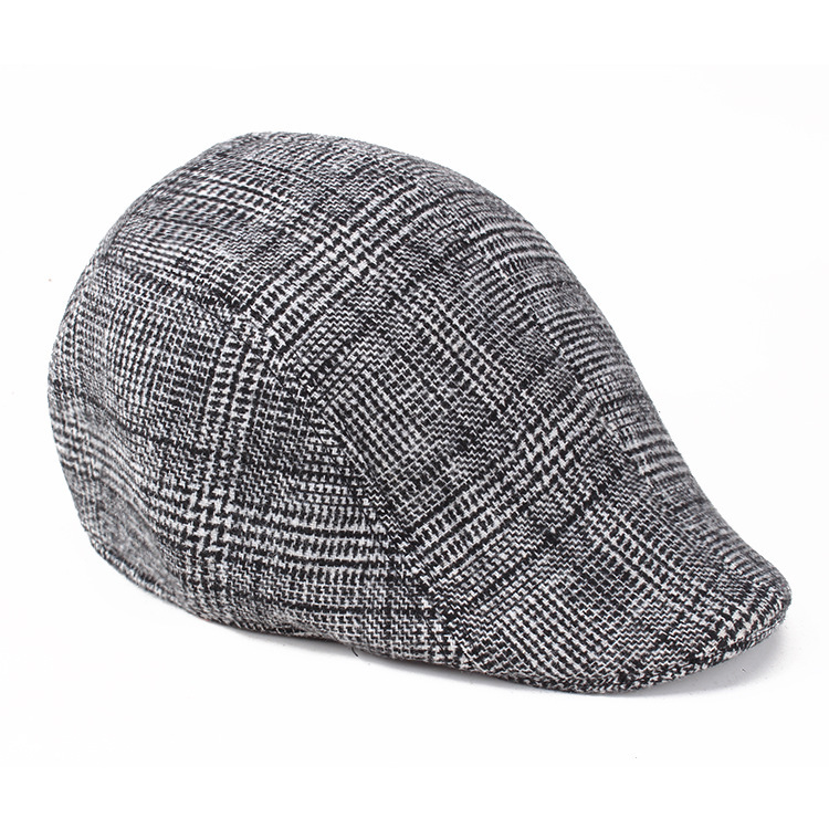 Otoño y invierno gorra de lengua de pato gran placas de la boina de la cabeza gorra de hombre de mediana edad gorra abuelo gorra de invierno