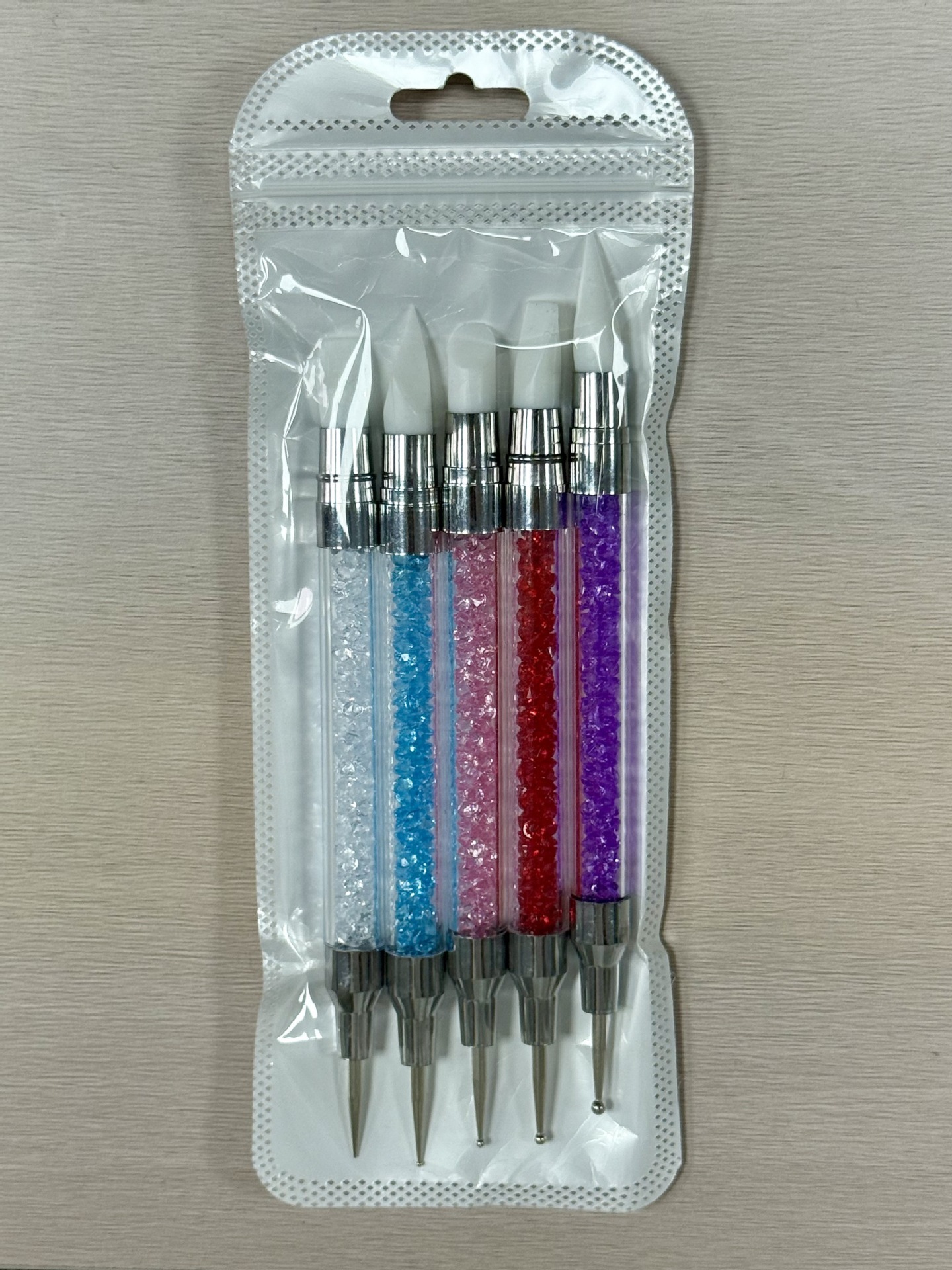 Pincel de Silicona para Uñas de Acrílico de Doble Cabeza Multifuncional para Manicura