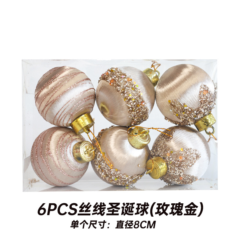 Bola de Navidad árbol de Navidad adornos de decoración colgante de bola de colores accesorios de material de Navidad DIY decoración de Navidad al por mayor