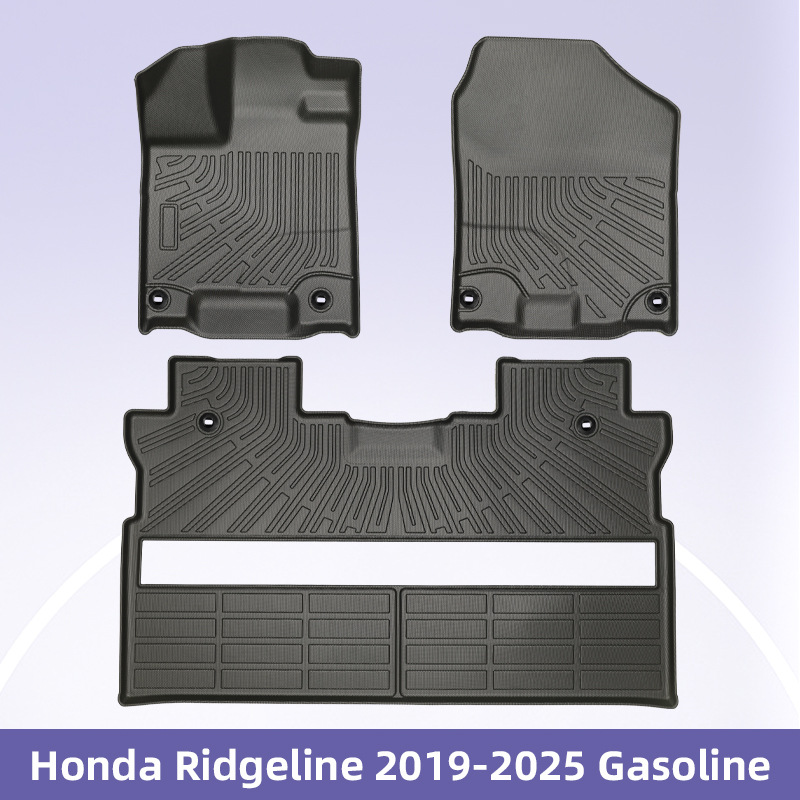 Para Honda Ridgeline 2019 - 2025 Combustible 3D todo el tiempo TPE almohadilla de pie almohadilla de maletero