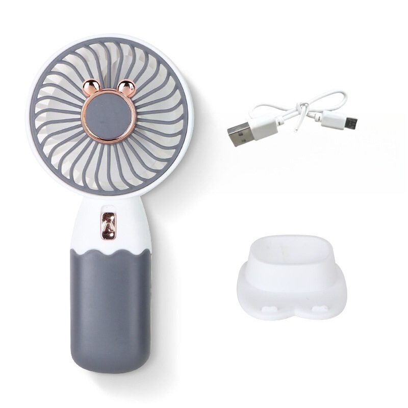 新しいミニ充電式ハンドヘルドファンポータブルかわいい充電式小型ファンバッテリー寿命デスクトップデュアルユース強風|undefined