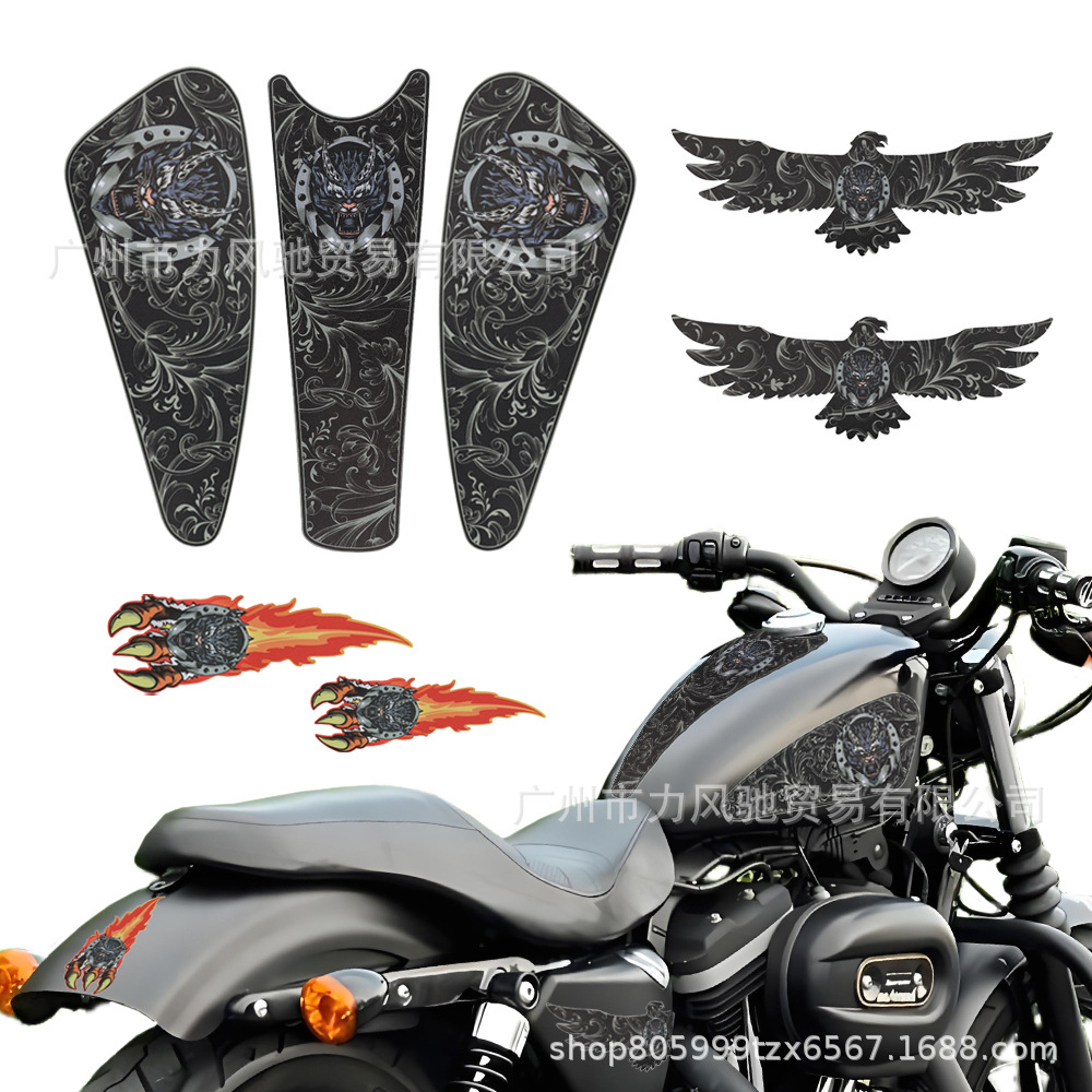 Aplicable Harley 883N XL1200 Etiqueta del tanque de combustible de la motocicleta Etiqueta del costado del tanque de combustible Etiqueta decorativa impermeable modificada