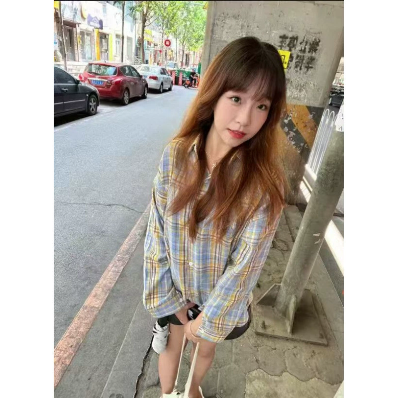 Допамин легкая экстравагантная клетчатая рубашка высокого класса