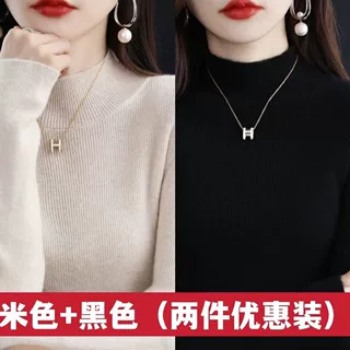 毛衣女秋冬2026新款洋气内搭半高领修身显瘦打底衫冬季高级感上衣