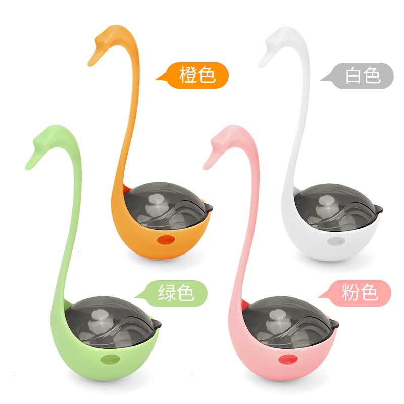 Juguete para gatos, vaso de cisne, dispositivo de comida con fugas por infrarrojos, palo para gatos divertido, rechinar los dientes, limpiar los dientes, aliviar el aburrimiento, suministros para mascotas