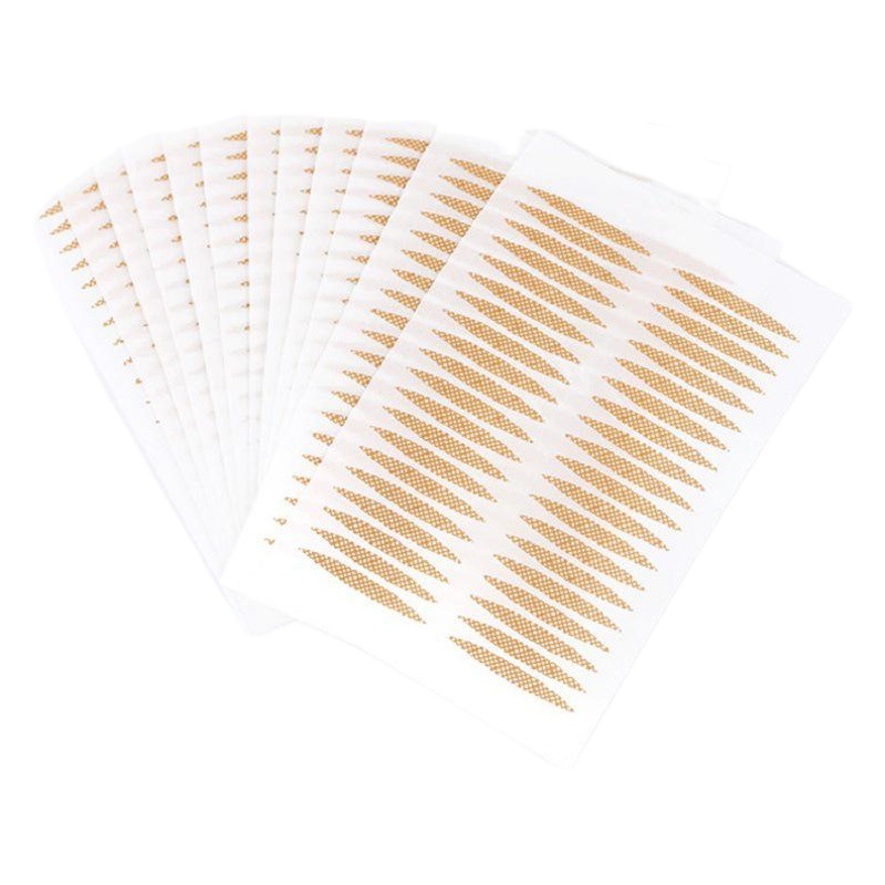 20-back single-sided double-eyelid patch pearlescent bottom mesh natural invisible sticky lace olive shape can be customized