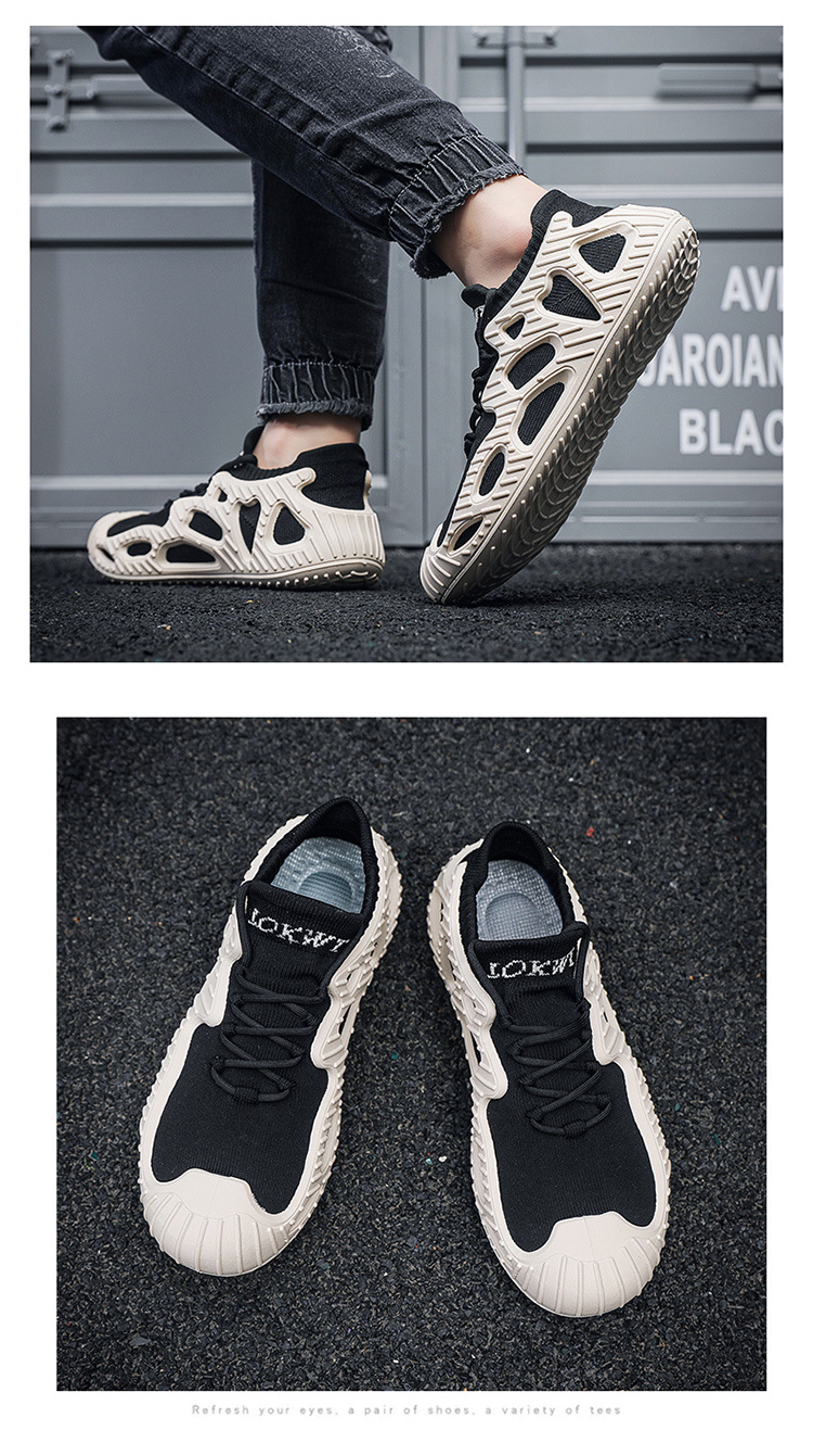 Scarpe sportive da uomo Scarpe da ginnastica Scarpe da ginnastica Tessuto sintetico Antiscivolo Calzature facili da pulire_voghion.com