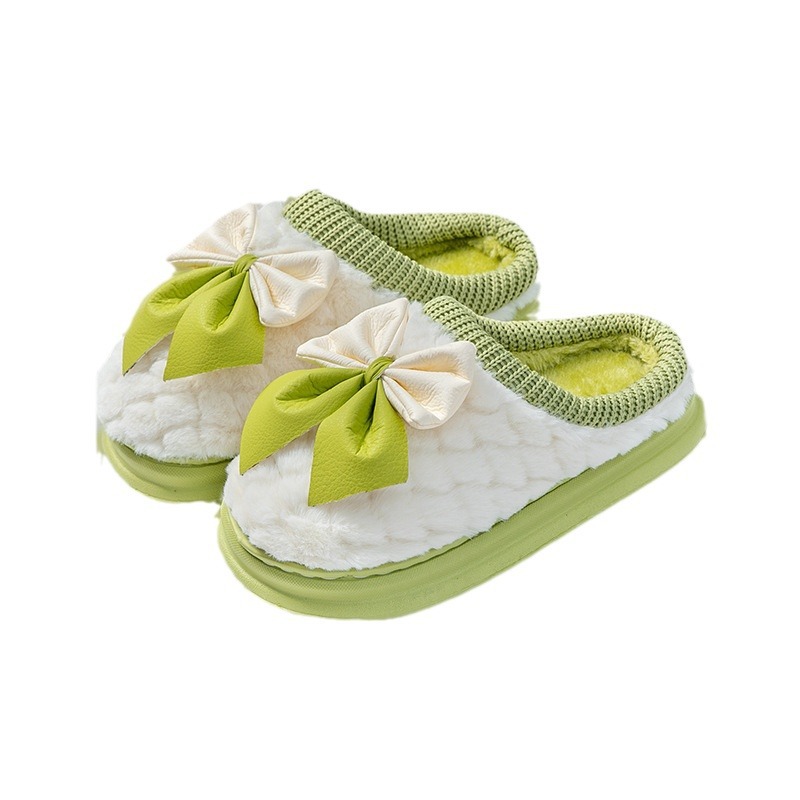 Zapatillas de algodón para mujer invierno casa pareja casa interior antideslizante piso cálido fondo grueso felpa Zapatillas de algodón invierno