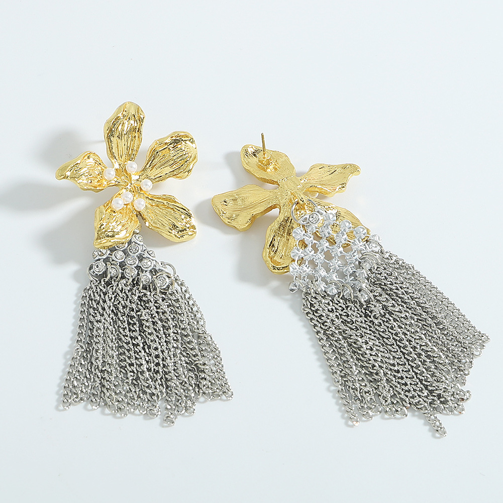 Vente En Gros Bijoux Fleur Dégoulinant D&#39;huile Gland Boucles D&#39;oreilles Nihaojewelry display picture 9