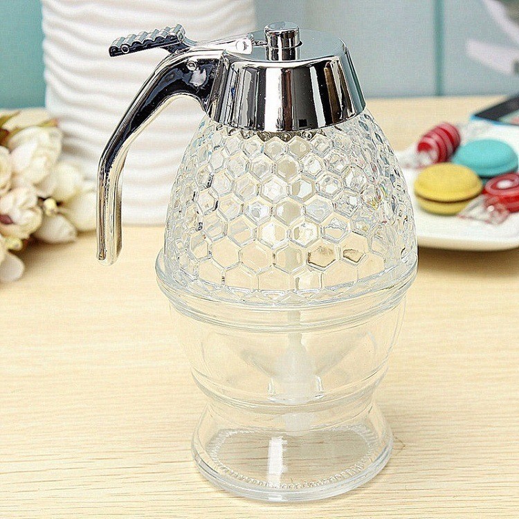 和風蜂蜜専用ポット、蜂蜜瓶、絞りボトル、尖口蜂蜜瓶、アクリルハニーキャンディソースプレスディスペンサー|undefined