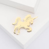 Metal cute brooch stainless steel, fashionable accessory, protective underware, Korean style, simple and elegant design