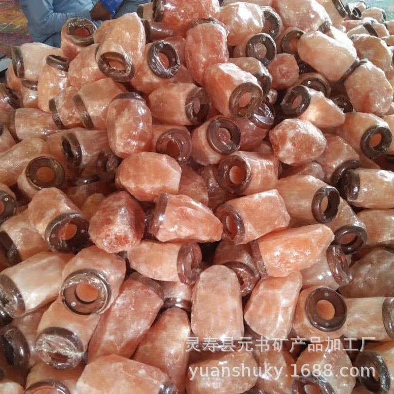 Fábrica al por mayor lámpara de sal del Himalaya exportación lámpara de sal de cristal lámpara de regalo dormitorio noche mineral Luz