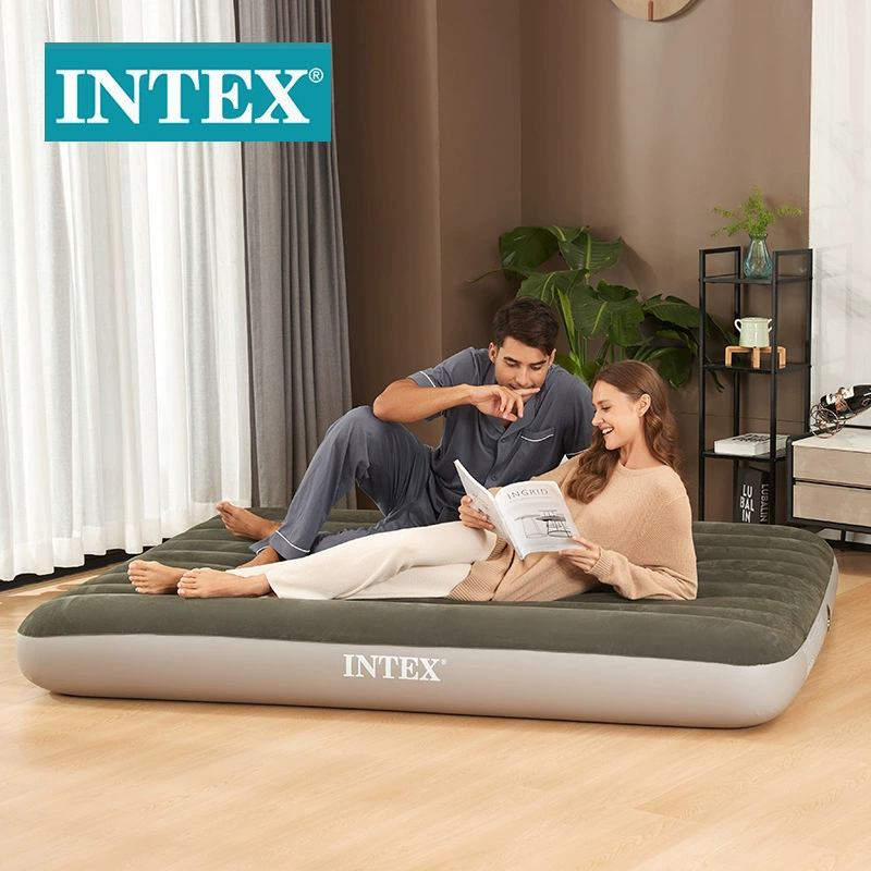 INTEX 64109 зелёный увеличивает двойной бархатный провод, надувной матрас для наружных условий портативный автомобильный держатель подушка кровати