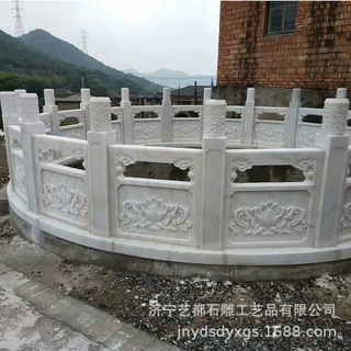 定制栏杆厂家汉白玉草白玉围栏河道桥梁护栏寺庙景区栏板量大优惠