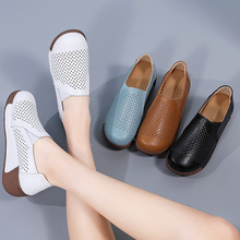 2025新款夏季单鞋女镂空厚底妈妈鞋女士防滑软底舒适女鞋35-41