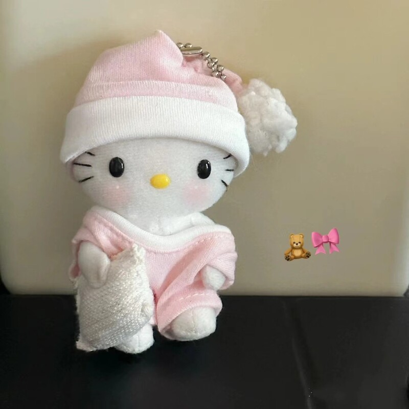 软糯奶fufu睡衣hellokitty包包挂件书包小挂饰品公仔毛绒玩偶kt猫|undefined