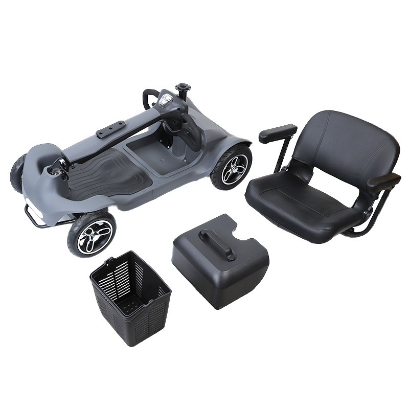Elderly Mobility Scooter, Four-Wheeled Electric Vehicle for Disabled and Elderly, Small Household Electric Scooter, Low-Speed Folding Electric Vehicle