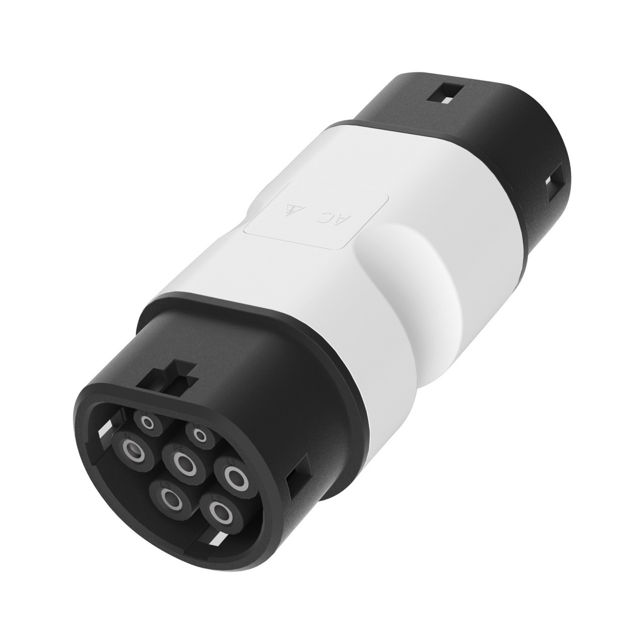 gbt转type2港车北上双母转换头32安三相国标转欧标充电转接头