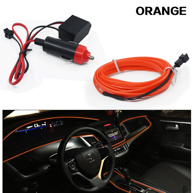 Car atmosphere light car interior led light bar usb atmosphere Cold Light Car modification wiring-free wireless light strip