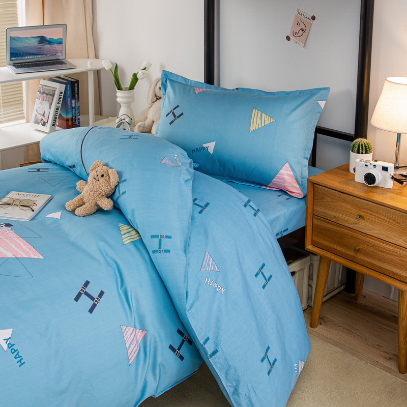 Nuevo conjunto de tres piezas de algodón para estudiantes dormitorios de seis piezas de algodón para estudiantes dormitorios de cama al por mayor