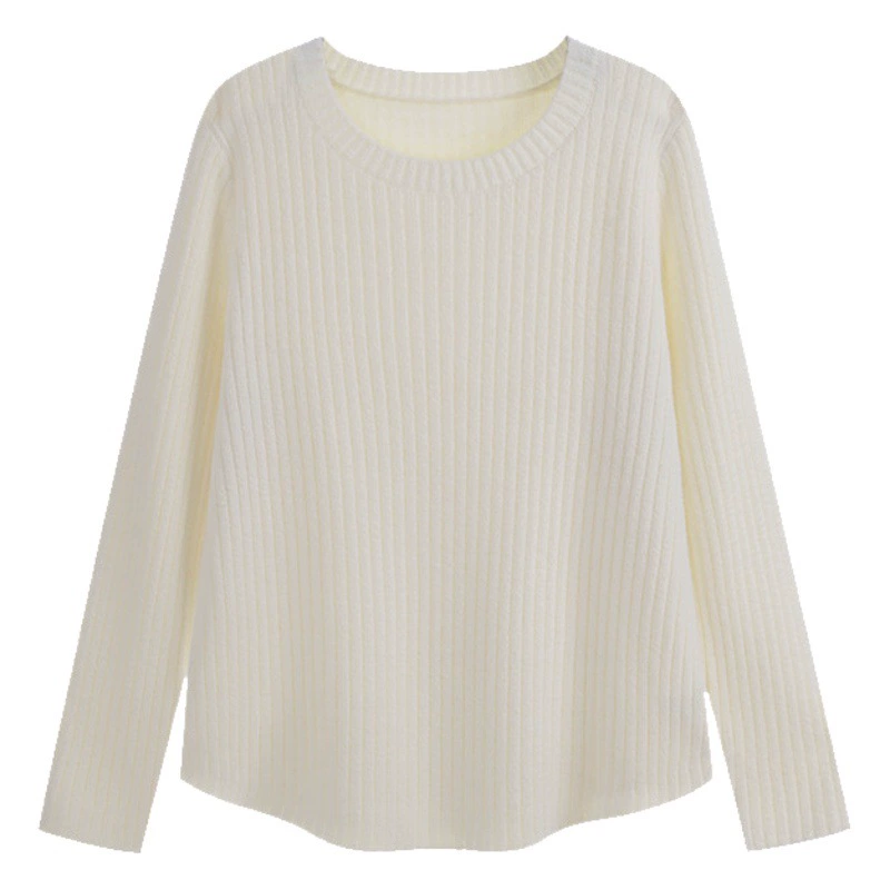 Женская базовая футболка больших размеров с круглым вырезом, осенний стиль 2025 для полных женщин, свободный трикотажный топ для женщин, очень большой размер 21875