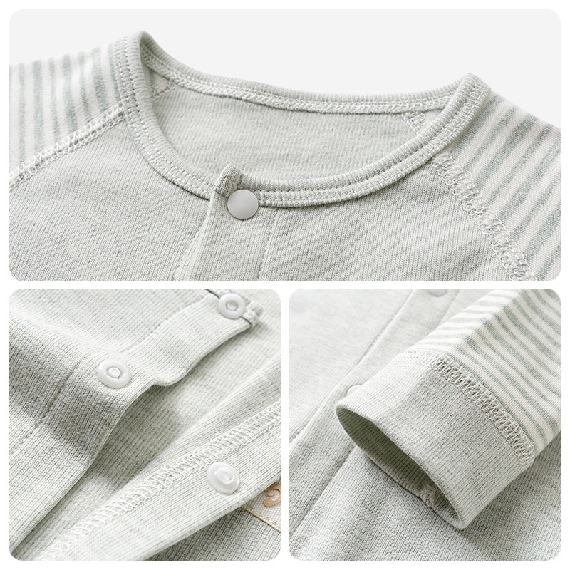 Mono para bebé para primavera, otoño e invierno, pijama fino de algodón puro con abertura en la entrepierna para recién nacidos, niños y niñas, pelele, ropa de bebé.