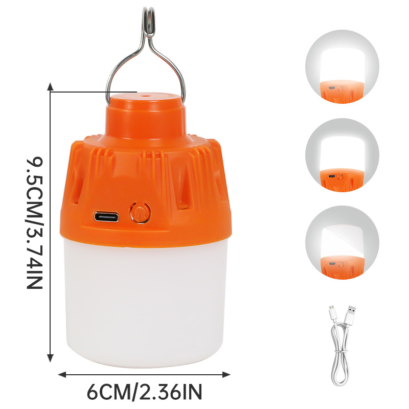 Gao fushuai falla de energía del hogar led bombilla de luz de emergencia Aurora naranja bombilla de carga USB Luz de puesto de mercado nocturno al aire libre