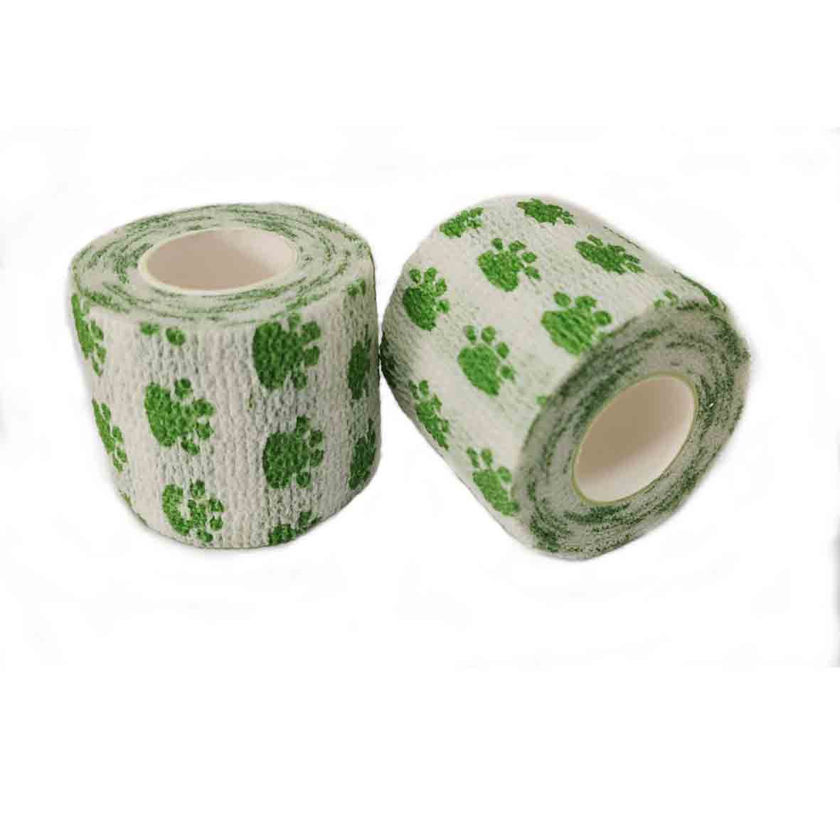 Blanco verde huellas de la zapata