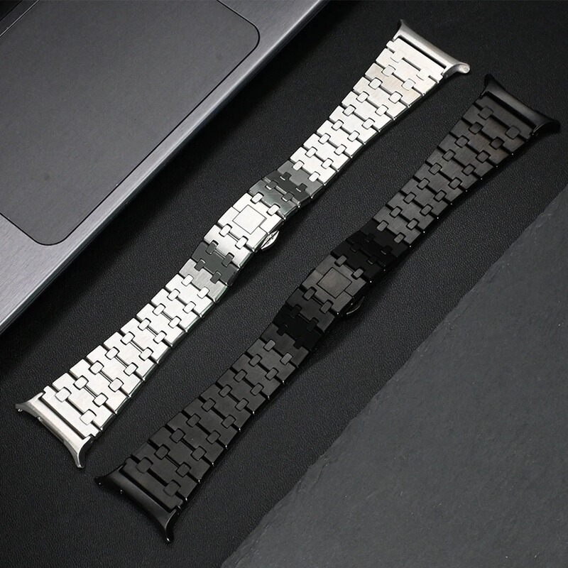 Suitable for Samsung Watch 9 8 40 44 46mm Ap Stainless Steel Watch Strap Five-Bead Samsung Watch Strap
