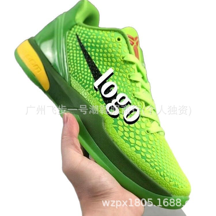 Putian Kobe 6 Ultimate Performance Air Cushion Playoff Green Hornet Unisex Basketball Shoes All-Star Shock Absorption Air Cushion