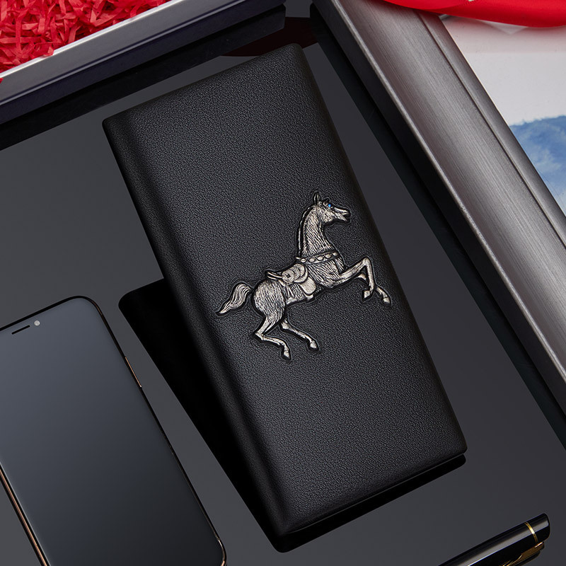 King Paul's first layer cowhide business casual men's wallet horse money clip new trend fashion wallet cowhide men