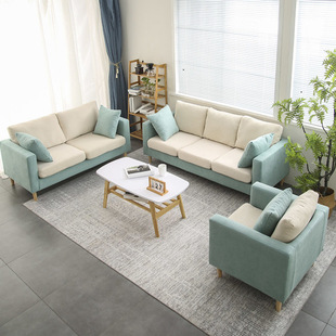 Rental Sofa Fabric Double Small Apartment Japanese Style Three-Seater Double Single Small Modern Simple Manufacturer Wholesale